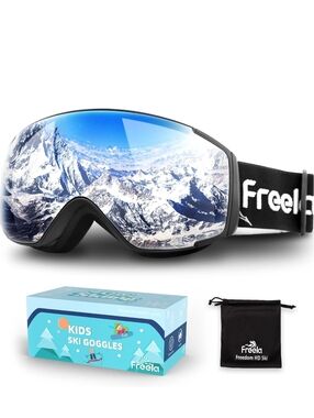 Kids Ski‎ Goggles Anti-Fog UV Protection Snowboard Goggles